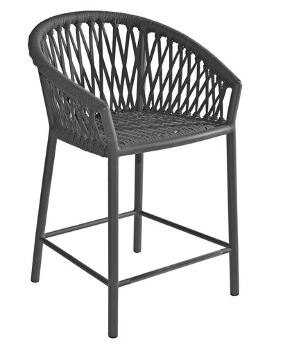 Borek Majinto high dining armchair antraciet Ardenza belt