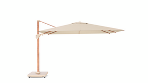 Challenger T2 premium zweefparasol  teaklook - champagne 260x350cm - afbeelding 2