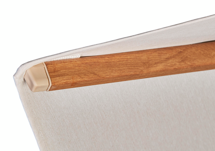 Challenger T2 premium zweefparasol  teaklook - champagne 260x350cm - afbeelding 3