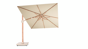 Challenger T2 premium zweefparasol  teaklook - champagne 350x260cm