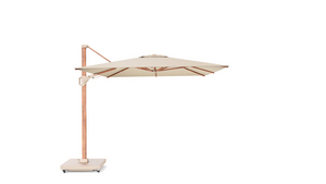 Challenger T2 premium zweefparasol  teaklook - champagne 350x260cm - afbeelding 2