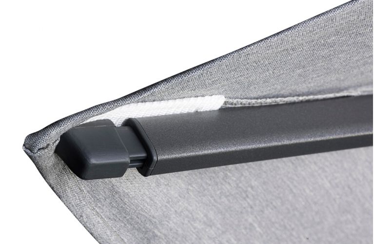 Challenger T2 zweefparasol 300x300cm light grey  - afbeelding 3