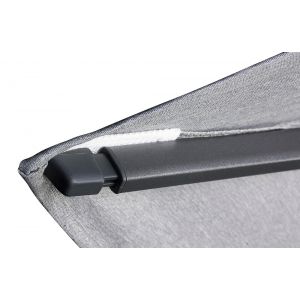 Challenger T2 zweefparasol 300x300cm light grey  - afbeelding 3