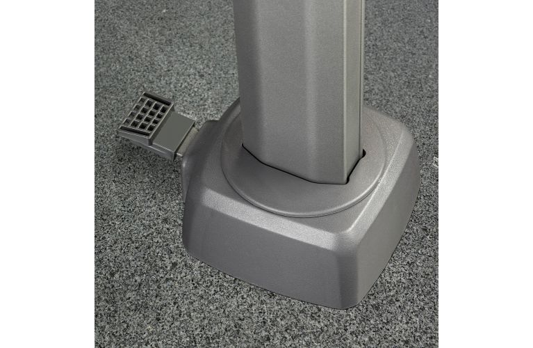 Challenger T2 zweefparasol 300x300cm light grey compleet showroomverlater - afbeelding 4