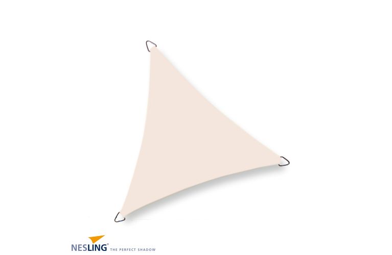 Coolfit schaduwdoek driehoek gebroken wit 5x5x5m