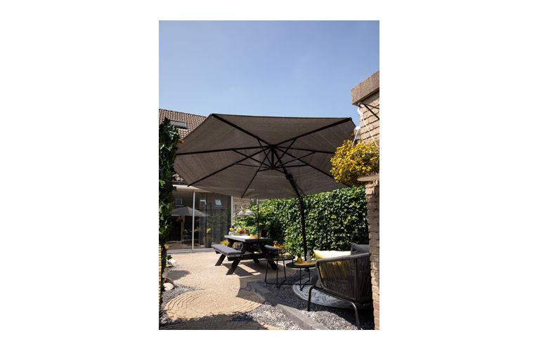 Coolfit zweef parasol 350cm antraciet nesling - afbeelding 2