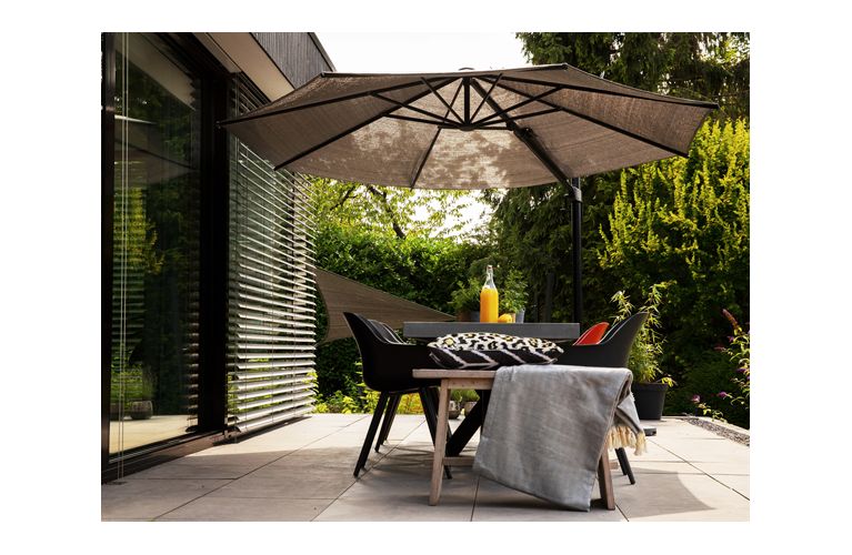 Coolfit zweef parasol 350cm antraciet nesling - afbeelding 3