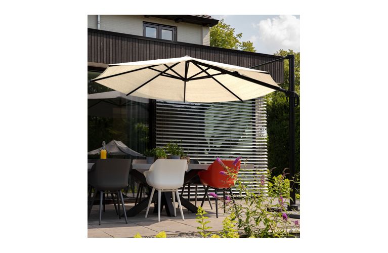 Coolfit zweef parasol 350cm gebroken wit nesling - afbeelding 2