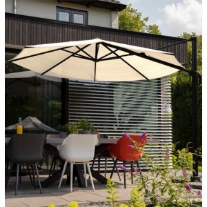 Coolfit zweef parasol 350cm gebroken wit nesling - afbeelding 2