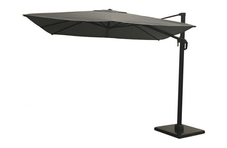 Coolfit zweef parasol 3x3m antraciet nesling - afbeelding 1