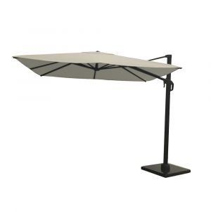 Coolfit zweef parasol 3x3m gebroken wit nesling - afbeelding 1