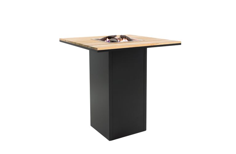 Cosi Loft 100 bar table black alu - teak top showroomverlater - afbeelding 1