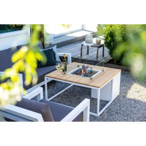 Cosi Loft 100 white alu - teak top - afbeelding 3