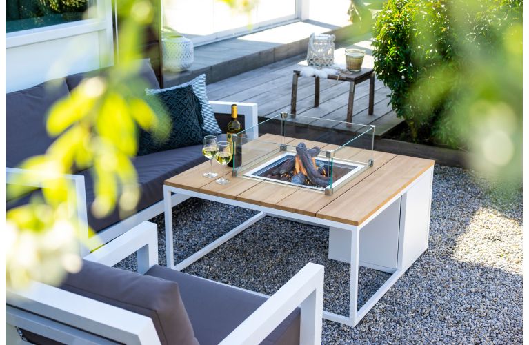 Cosi Loft 100 white alu - teak top laatste - afbeelding 3