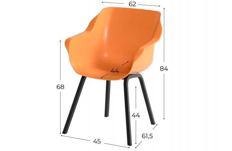 Hartman Sophie Element dining tuinstoel Indian orange op=op afhaalprijs - afbeelding 2