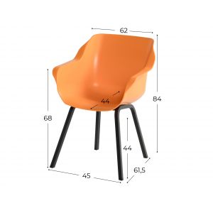 Hartman Sophie Element dining tuinstoel Indian orange op=op afhaalprijs - afbeelding 2