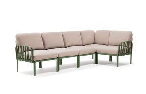 komodo 5 loungeset agave frame kussenset canvas sunbrella