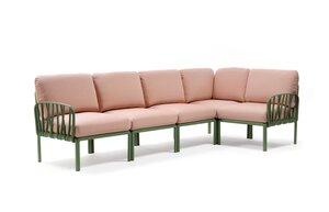 Komodo 5 loungeset agave frame kussenset Rosa Quarzo
