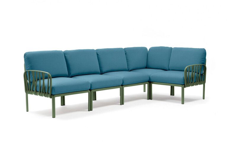 komodo 5 loungeset agave frame kussenset Adriatic sunbrella