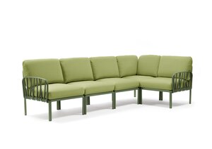 Komodo 5 loungeset agave frame kussenset Avocado sunbrella