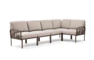 Komodo 5 loungeset tortora frame kussenset Tech panama all weather