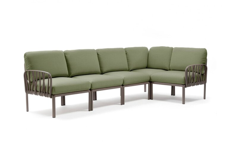 Komodo 5 loungeset tortora frame kussenset giungla sunbrella