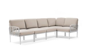 Komodo 5 loungeset wit frame kussenset Tech panama all weather