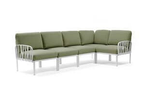 Komodo 5 loungeset wit frame kussenset Giungla sunbrella