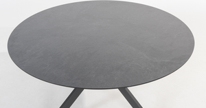 Locarno  dining tuintafel 130cm hpl slate antraciet - afbeelding 2