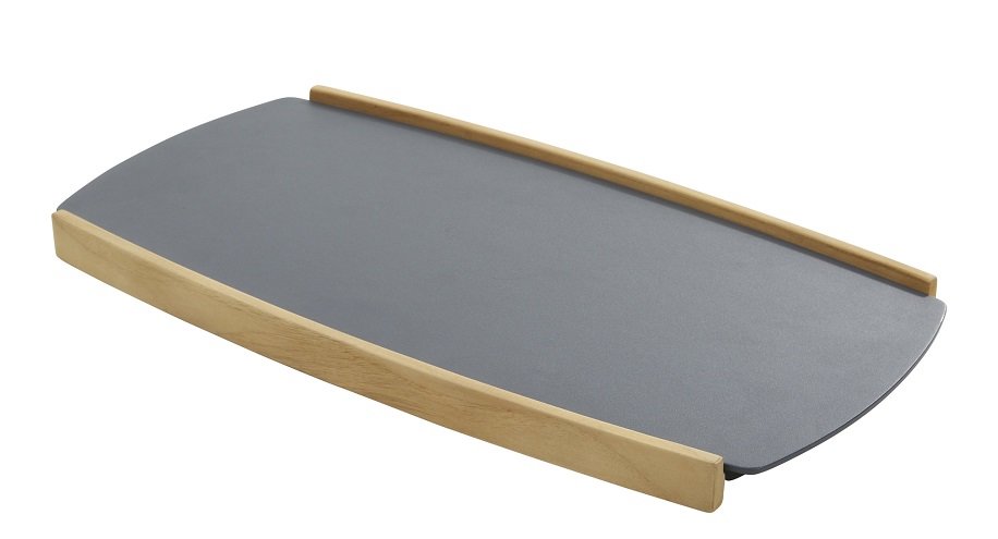 Luz dienblad rectangular aluminium - teak