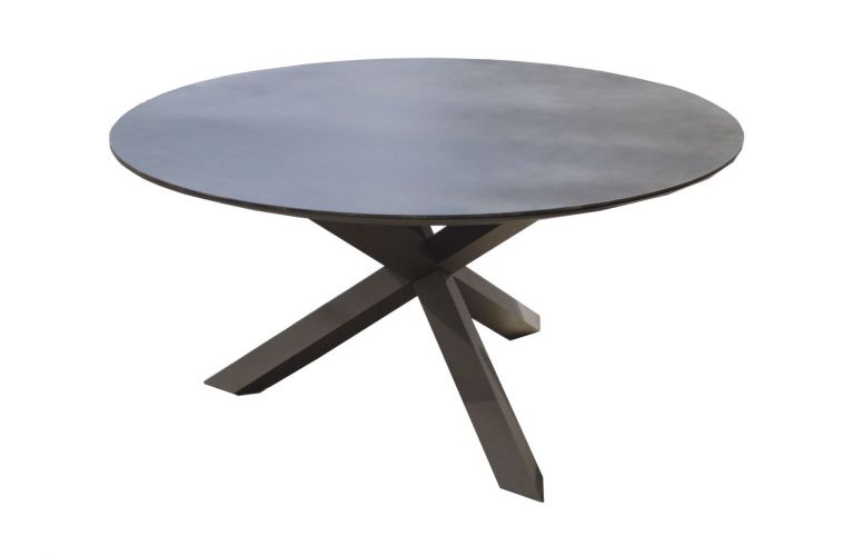 Marseille dining tuintafel 150cm rond alu - keramiek showroomverlater - afbeelding 1