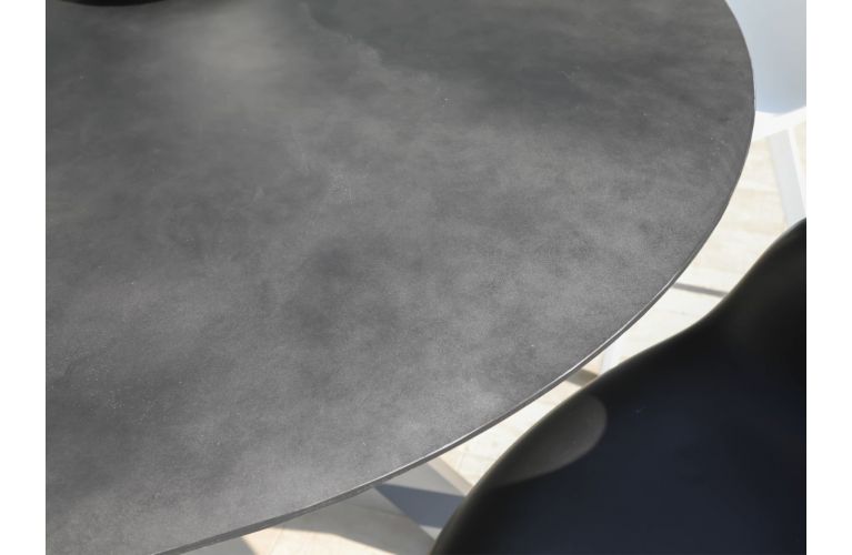 Marseille dining tuintafel 150cm rond alu - keramiek showroomverlater - afbeelding 2