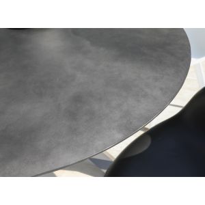 Marseille dining tuintafel 150cm rond alu - keramiek showroomverlater - afbeelding 2