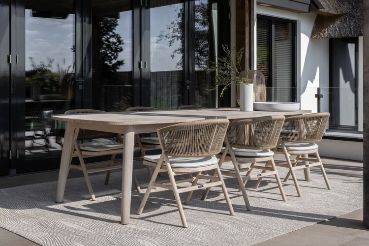 Max & Luuk Alice dining tuinstoel camel - aged teak - afbeelding 2