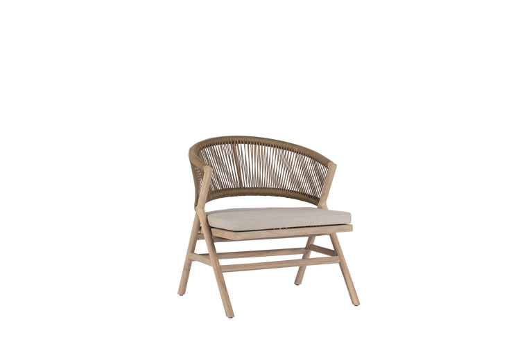 Max & Luuk Alice loungechair camel - aged teak - afbeelding 1