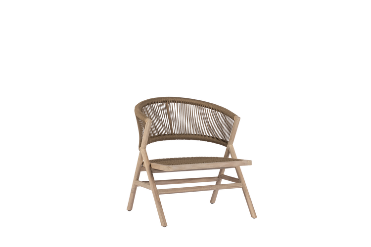 Max & Luuk Alice loungechair camel - aged teak - afbeelding 2