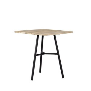 Max & Luuk Arda tafel 70x70cm linen frame - teak top aged - afbeelding 3