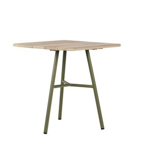 Max & Luuk Arda tafel 70x70cm linen frame - teak top aged - afbeelding 4