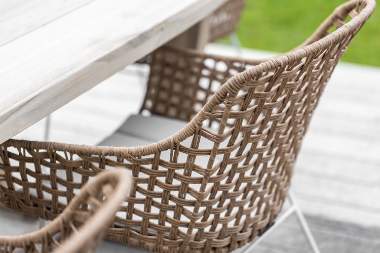 Max & Luuk Aria dining tuinstoel fibre safari incl zitkussen showroomverlater - afbeelding 3