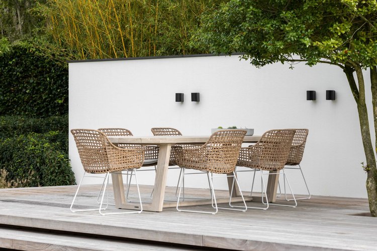 Max & Luuk Aria dining tuinstoel fibre safari incl zitkussen showroomverlater - afbeelding 4