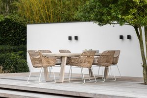 Max & Luuk Aria dining tuinstoel fibre safari incl zitkussen showroomverlater - afbeelding 4