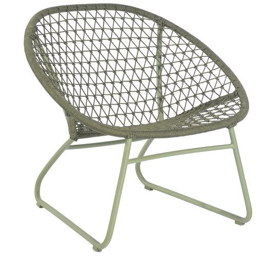 Max & luuk Bella loungechair moss incl zitkussen