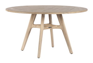 Max & Luuk Bowie tafel rond 140cm teak aged grey showroomverlater