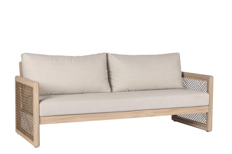 Max & Luuk Brain sofa 190cm aged teak - rope - afbeelding 1