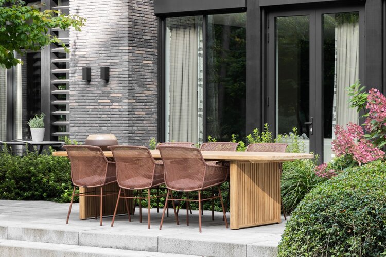 Max & Luuk Daley dining tuinstoel fibre brick op=op - afbeelding 2