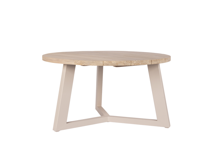 Max & Luuk Dylan tafel rond 140cm teak aged grey