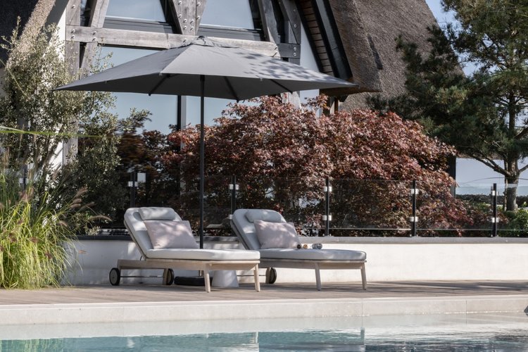 Max & Luuk Gray lounger 30% korting aged teak incl kussen showroomverlater - afbeelding 3