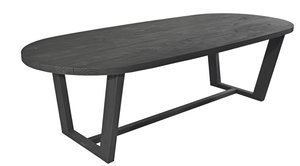 Max & Luuk Lauren dining tuintafel charcoal oval 270x110cm - afbeelding 1