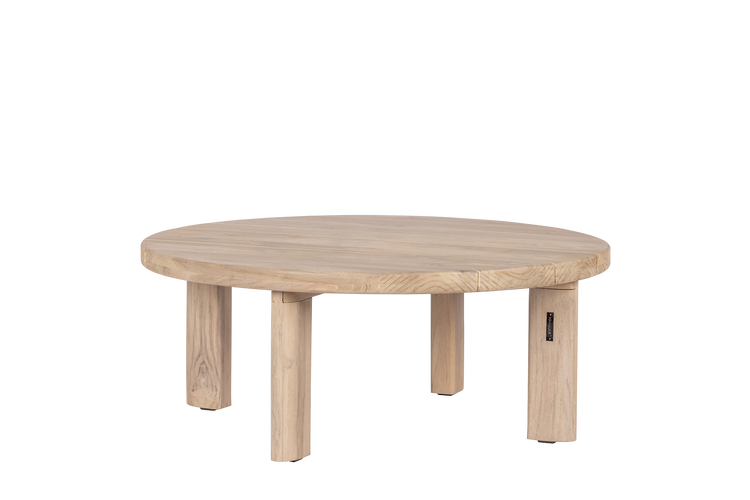 Max & Luuk Lila coffeetable rond 100cm teak aged grey - afbeelding 1