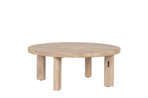 Max & Luuk Lila coffeetable rond 100cm teak aged grey - afbeelding 1